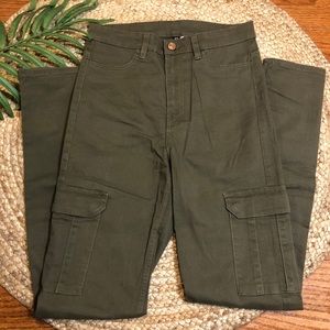 H&M Green Cargo Skinny Pants *K8